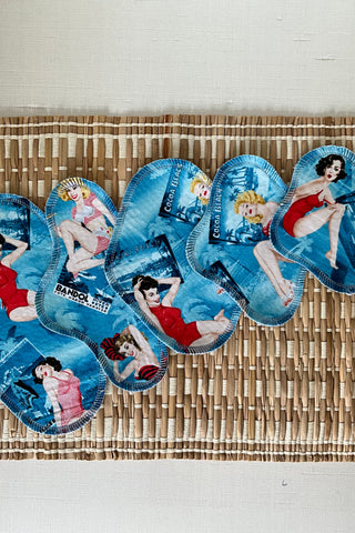 Woven Cotton - Light/Liner - Swimsuit Pinups